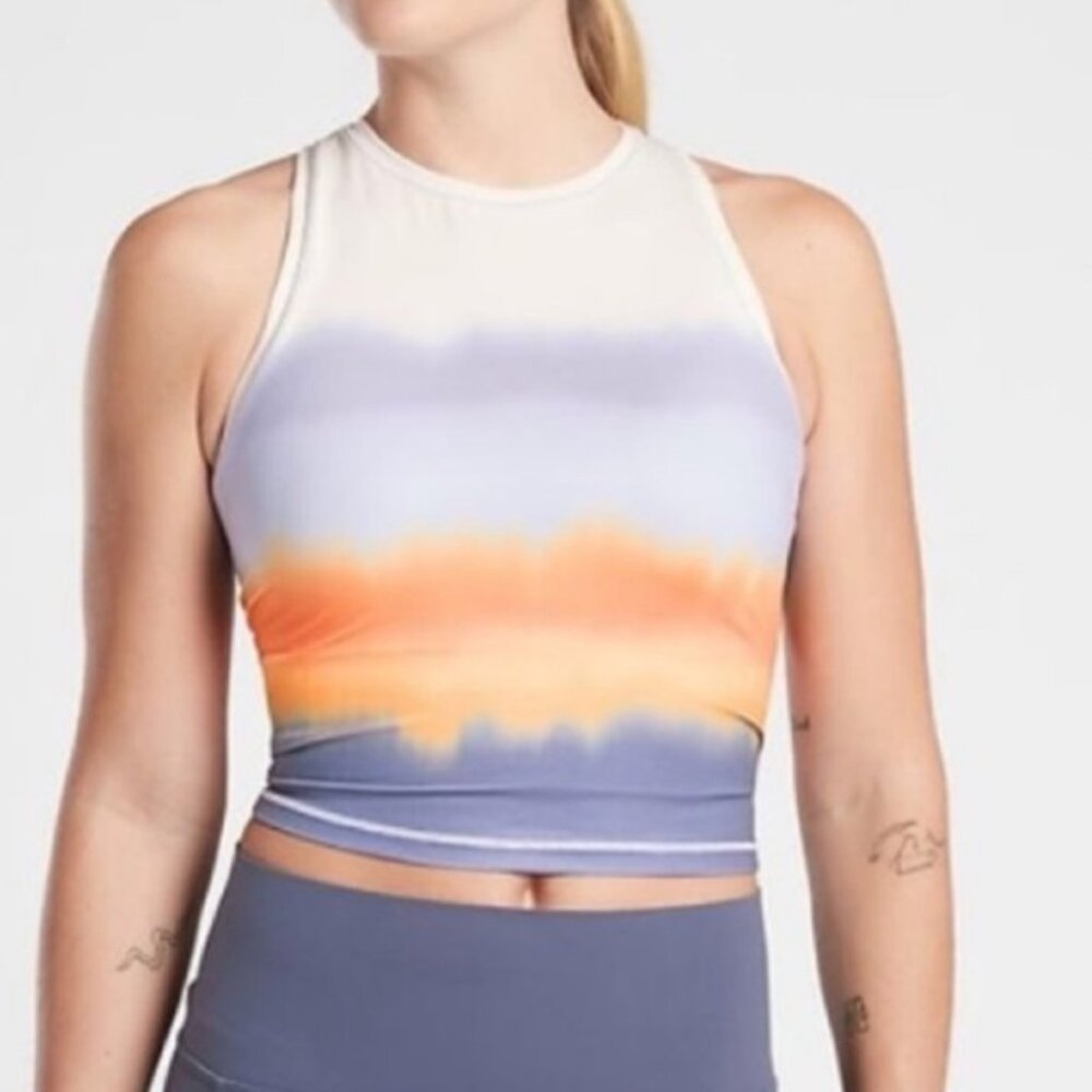 NWT Athleta Shanti Printed Crop Tank Top SZ-2X
